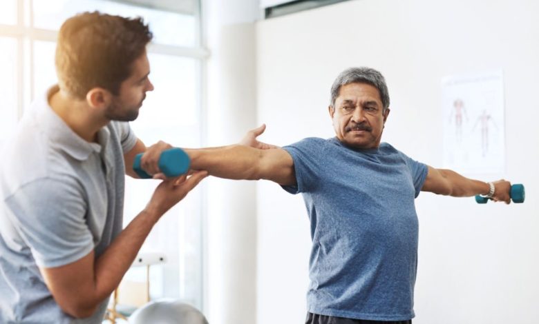 Shot of a young male physiotherapist