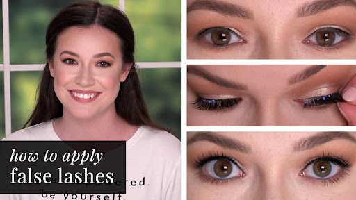 How to apply false lashes