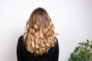 Balayage hair coloring