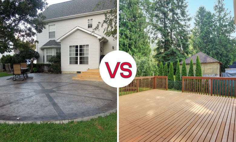 Concrete Patio vs. Wood Deck: Which is Cheaper?